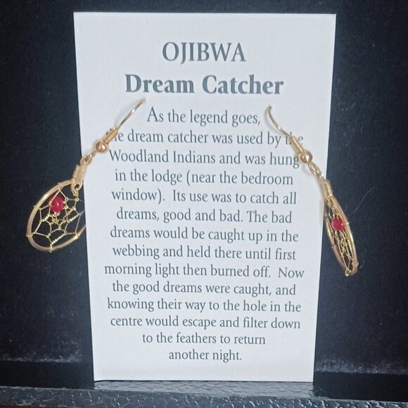Native American Dream Catcher Earrings - Picture 4 of 5